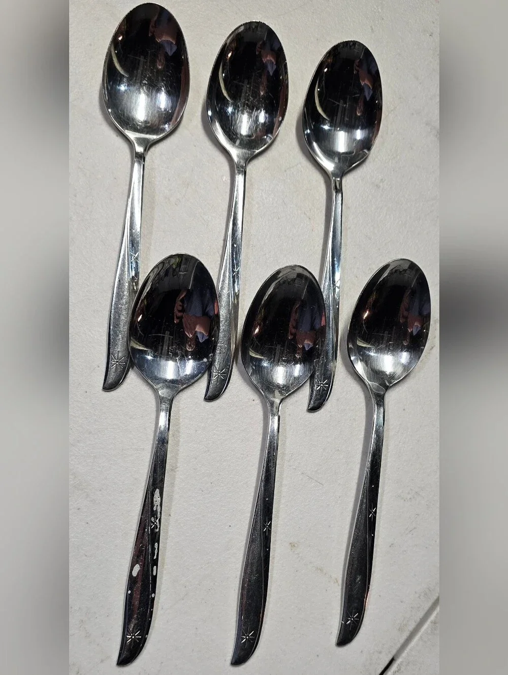 45 Pc. Oneida TWIN STAR Atomic Community Stainless Flatware Serving Utensil MCM